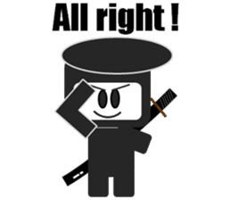 Japanese NINJA stickers English version sticker #3487805