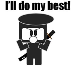 Japanese NINJA stickers English version sticker #3487808