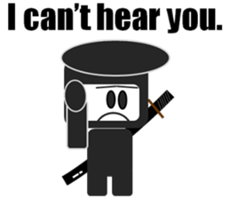 Japanese NINJA stickers English version sticker #3487810