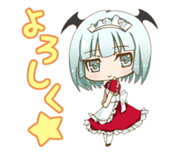 Daily stickers of angel and devil maid sticker #3488453