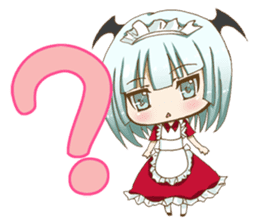 Daily stickers of angel and devil maid sticker #3488454