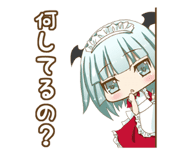 Daily stickers of angel and devil maid sticker #3488464