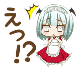 Daily stickers of angel and devil maid sticker #3488465