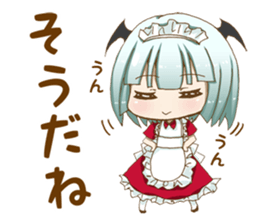 Daily stickers of angel and devil maid sticker #3488468