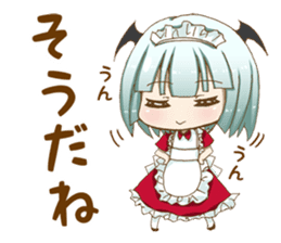 Daily stickers of angel and devil maid sticker #3488468
