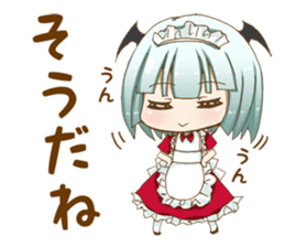 Daily stickers of angel and devil maid sticker #3488468