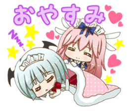 Daily stickers of angel and devil maid sticker #3488472