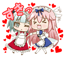 Daily stickers of angel and devil maid sticker #3488473