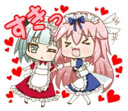 Daily stickers of angel and devil maid sticker #3488473