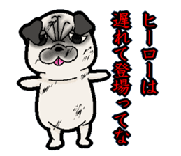 Pug of death flag sticker sticker #3489095