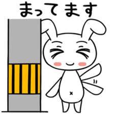 Rabbit of a telephone pole sticker #3490448