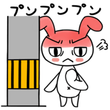 Rabbit of a telephone pole sticker #3490453