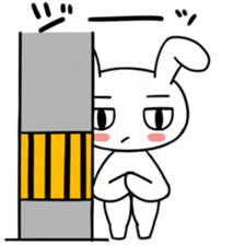 Rabbit of a telephone pole sticker #3490460