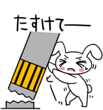 Rabbit of a telephone pole sticker #3490480