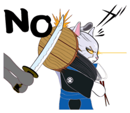 Cat warrior "NEKOBUSHI" sticker #3492421