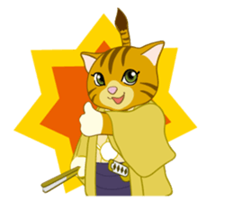 Cat warrior "NEKOBUSHI" sticker #3492424