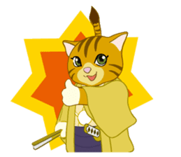 Cat warrior "NEKOBUSHI" sticker #3492424