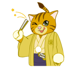 Cat warrior "NEKOBUSHI" sticker #3492431