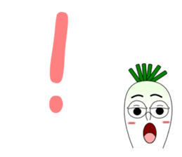 Conversation with funny radish sticker #3492737