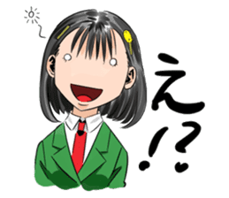 Kanamin makes various kinds of faces. sticker #3493502