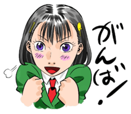 Kanamin makes various kinds of faces. sticker #3493505