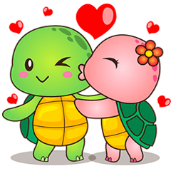 Pura the turtle in love