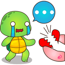 Pura the turtle in love sticker #3494726