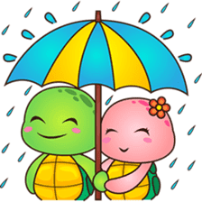 Pura the turtle in love sticker #3494729