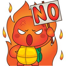 Pura the turtle in love sticker #3494731