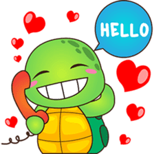 Pura the turtle in love sticker #3494733