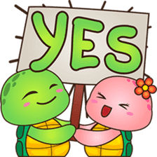 Pura the turtle in love sticker #3494736