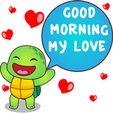 Pura the turtle in love sticker #3494739
