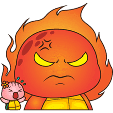 Pura the turtle in love sticker #3494740