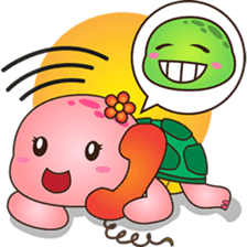 Pura the turtle in love sticker #3494741