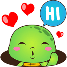 Pura the turtle in love sticker #3494742