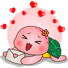 Pura the turtle in love sticker #3494747