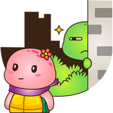 Pura the turtle in love sticker #3494748