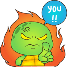 Pura the turtle in love sticker #3494749