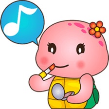 Pura the turtle in love sticker #3494750