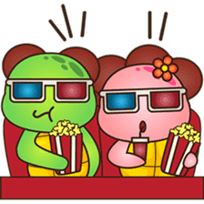 Pura the turtle in love sticker #3494751