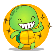Pura the turtle in love sticker #3494753