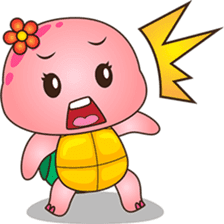 Pura the turtle in love sticker #3494755