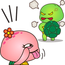 Pura the turtle in love sticker #3494757