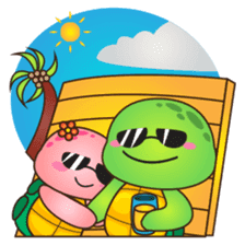 Pura the turtle in love sticker #3494758