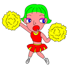 The Cheerleader Sticker to become happy