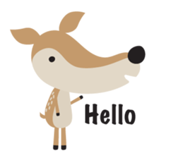 I am a Deer (English) sticker #3496938