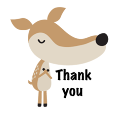 I am a Deer (English) sticker #3496945