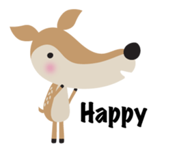 I am a Deer (English) sticker #3496946