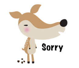 I am a Deer (English) sticker #3496948