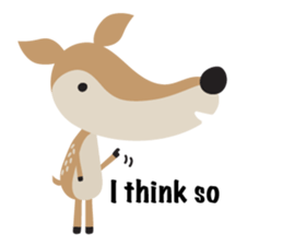 I am a Deer (English) sticker #3496949